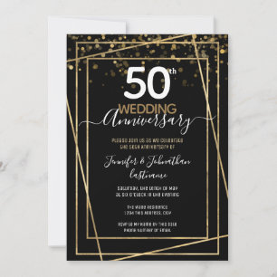 50周年ゴールドボーダー招待状 招待状