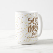 50周年ゴールド結婚記念日おめでとうMrs Right コーヒーマグカップ (正面右)