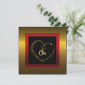 50周年ゴールド結婚記念日パーティー招待状 招待状 (スタンド正面)