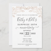 50周年サプライズパーティー招待状 招待状 (裏面)