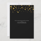 50周年サプライズパーティー ゴールドコンフェッティ 招待状 (裏面)