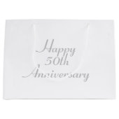 50周年シルバー文字テンプレート抱き枕 ラージペーパーバッグ (正面)