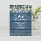 50周年ストリングライト ウッド ゴールデンハート 招待状 (スタンド正面)