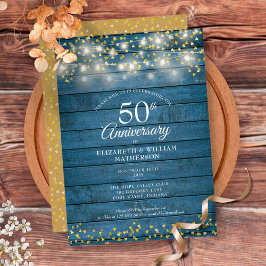 50周年ストリングライト ウッド ゴールデンハート 招待状