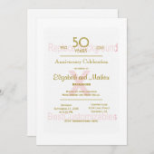 50周年テンプレート 招待状 (正面/裏面)