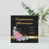 50周年ディナーの招待状 イタリアン 招待状 (スタンド正面)