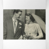 50周年ハートのコンフェッティ ウェディング フォト 三つ折り招待状 (内部中)