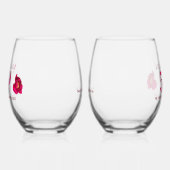 50周年パーソナライズされたバラ記念ユニーク酒 ステムなしワイングラス (左)