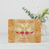 50周年パーソナライズされた日付カードの保存 セーブザデート (スタンド正面)