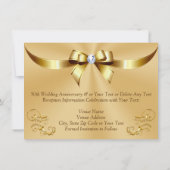 50周年パーソナライズされた日付カードの保存 セーブザデート (裏面)