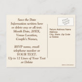 50周年パーソナライズされた日付カードの保存 案内ポストカード (裏面)