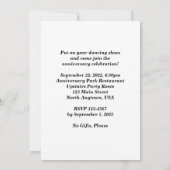 50周年パーティーご招待　ダンシングホース 招待状 (裏面)