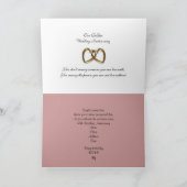 50周年パーティー招待状 ゴールドローズ 招待状 (内部)