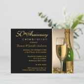 50周年パーティー招待状（モノグラム付き） 招待状 (スタンド正面)