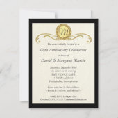 50周年パーティー招待状 ヴィンテージアクセント 招待状 (裏面)