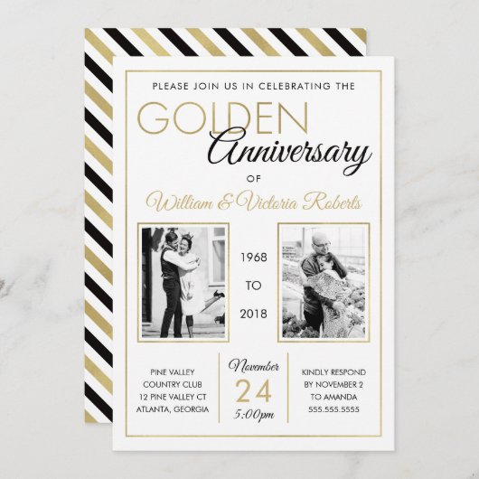 50周年パーティー招待状, 偽の金 招待状 (正面/裏面)