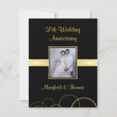 50周年パーティー招待状 - 写真は任意 招待状 (正面)