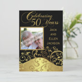50周年パーティー招待状（写真付き） 招待状 (スタンド正面)