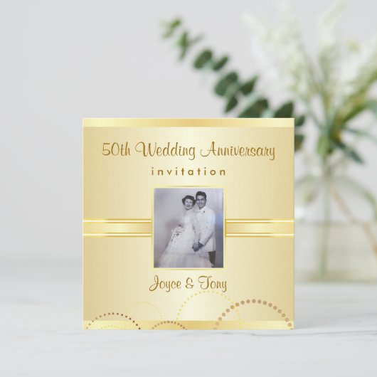 50周年パーティー招待状 - 写真掲載任意 招待状 (スタンド正面)