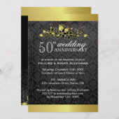 50周年パーティー招待状 招待状 (正面/裏面)
