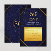 50周年パーティー返信カード 出欠カード (正面/裏面)