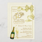 50周年パーティー - お得な招待状 招待状 (正面/裏面)