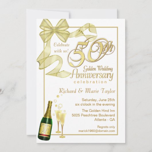 50周年パーティー - お得な招待状 招待状 (正面)