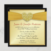 50周年パーティー エレガントハート ご招待状 招待状 (正面/裏面)