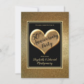 50周年パーティー ゴールドウェディング  招待状 (正面)