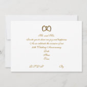 50周年パーティー ゴールドサテン招待状 招待状 (裏面)