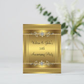 50周年パーティー ゴールド ダイヤモンド ジュエリー 招待状 (スタンド正面)