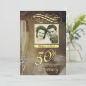 50周年パーティー ヴィンテージ写真招待状 招待状 (スタンド正面)