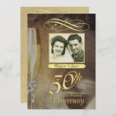 50周年パーティー ヴィンテージ写真 招待状 (正面/裏面)