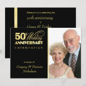 50周年パーティー - 写真招待状 招待状 (正面/裏面)