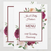 50周年パーティー - 披露宴 メニュー (正面/裏面)