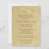 50周年パーティ ヴィンテージ写真招待状 招待状 (裏面)
