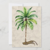 50周年パームレオパード柄 ワイルドバースデー 招待状 (裏面)