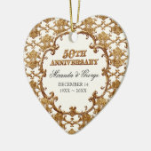 50周年フランスののゴールデンスワールオーナメント セラミックオーナメント (左)