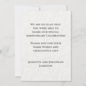 50周年ホワイトフラワーテイストフルサンキュー サンキューカード (裏面)