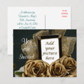 50周年ポストカード招待状 - カスタマイズ インビテーションポストカード (正面/裏面)