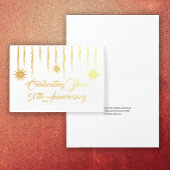 50周年モダンお祝いスターバスト 箔カード