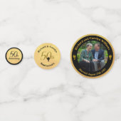 50周年ラブバード写真テンプレート紙吹雪 コンフェッティ (裏面)