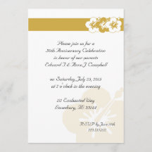 50周年ルアウ（ハワイ式宴会）招待状