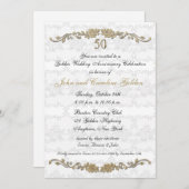 50周年ローズボーダー ホワイト インビテーション (正面/裏面)