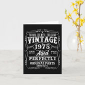 50周年ヴィンテージ1975年の伝説の男 ミュージック レジェンド 50歳の誕生日 カード (黄色い花)