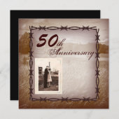 50周年以結婚西の有刺線 招待状 (正面/裏面)