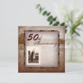 50周年以結婚西の有刺線 招待状 (スタンド正面)