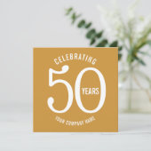 50周年企業のパーティの招待状 セーブザデート (スタンド正面)