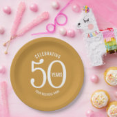 50周年企業のパーティー金ゴールド ペーパープレート (パーティー)