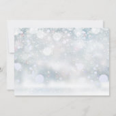 50周年冬の雪の結晶 ウェディングフォト 招待状 (裏面)